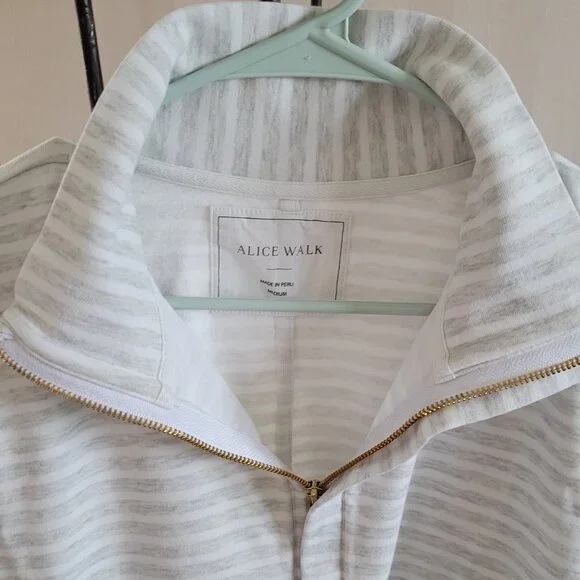 Alice Walk The Zip-Up Sweatshirt - Striped - Picture 5 of 13